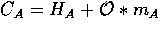 $C_A = H_A + {\cal O}* m_A$