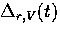 $\Delta_{r,V}(t)$