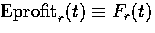 $\mbox{\rm Eprofit}_r(t)\equiv F_r(t)$